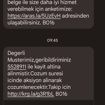 Aras Kargo Kargomuzu Teslim Etmediği Halde Teslim Edildi Yazıyor.