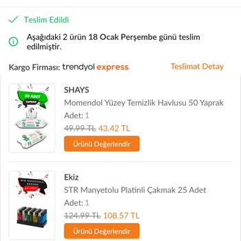 Trendyol Expressin Teslim Edilmeyen Ürünü Teslim Etmiş Gibi Göstermesi