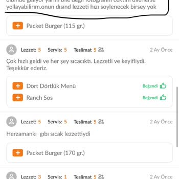 Kirazpınar Packet Burger Eksik Ürün Sorunsalı