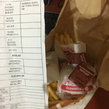 Eskişehir Saloon Burger Eksik Sipariş Ve Kalitesiz Ürünler