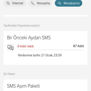 Vodafone Onay Almadan Aşım Paketi Dayatıyor Ve Tanımlamış