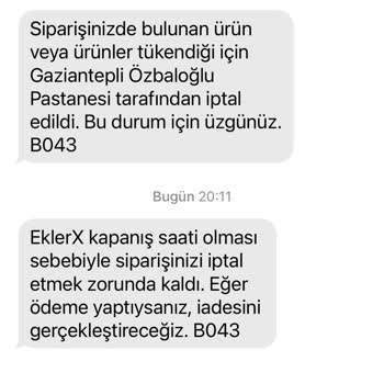 Yemeksepeti Sipariş Veriyoruz Kafasına Göre İptal Ediyor
