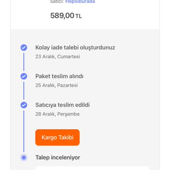 Hepsiburada Online Alışveriş Sitesinde İade Süreci Sorunu