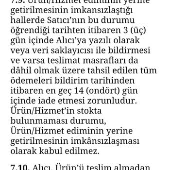 Arzum Trendyol Haksız Sipariş İptali