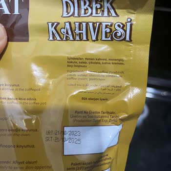 Yaptat Dibek Kahvesi Yanıltıcı İçerik Bilgisi