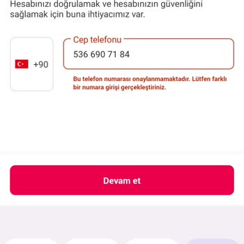 Yemeksepeti Telefon Numarası Onaylamıyor