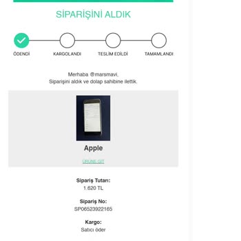 Dolap Hesabımı Çalıp Sipariş Vermişler