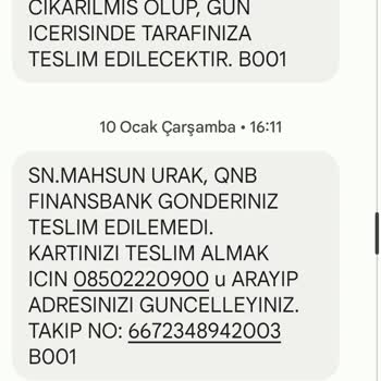 PTT Kargo Kredi Kartı Teslimat Sürecinde Yaşanan Sorunlar