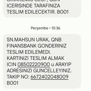 PTT Kargo Kredi Kartı Teslimat Sürecinde Yaşanan Sorunlar