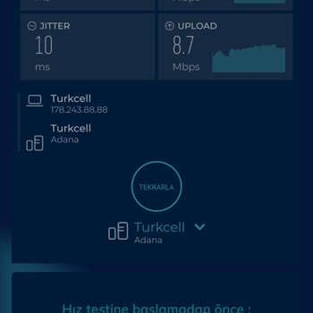 Turkcell Mobil Veri Hızım 1mpbs