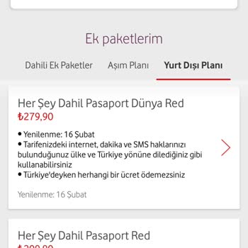 Vodafone Her Şey Dahil Pasaport Red Şikayet