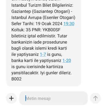 Özlem İstanbul Tur Otobüs Firmasının Bilet İptali Ve Telafi Süreci