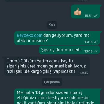 Reydeko Halı Ürün Teslimi Yapılmıyor