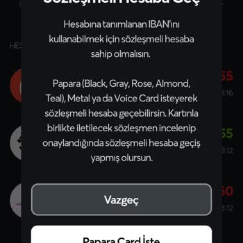 Papara Sözleşmeli Hesap Onayı
