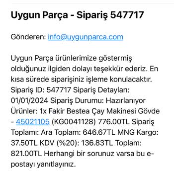 Uygunparca.com Sipariş Mağduriyeti Ve Fiyat Oyunları