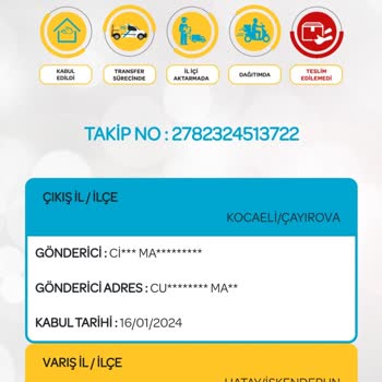 PTT Kargo İskenderun PTT Sorumsuz