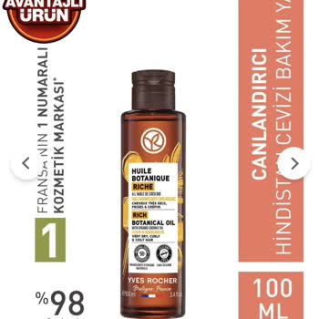 Yves Rocher Duş Sonrası Saç Bakım Yağı Olarak Aldım Fakat Ürün O Amaca Uygun Değil