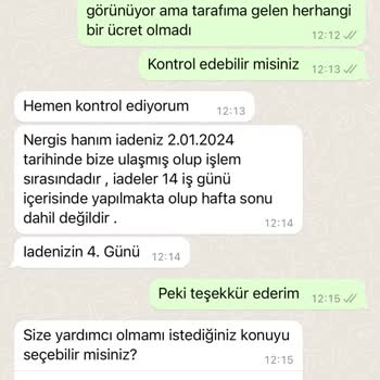 Tuba Butik Ürün İadesi Ödemesinin Yapılmaması