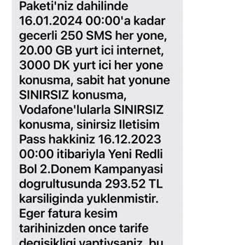 Vodafone Otomatik Taahhüt İlerletme