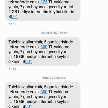 Türk Telekom 300 TL Yüklemeye 15 GB Hediye Kampanyası