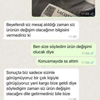 Lacossosman55 (Instagram) 255 TL'lik Kargo Ücreti Ve Yanlış Ürün