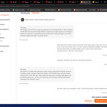 Hepsiburada Ürün Değişim Teslim Kargo Müşteri Hizmetleri Problemi.