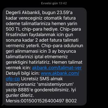 Akbank Chip Para Yüklenmedi
