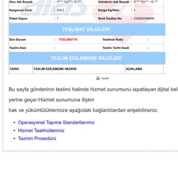 Bartın Çatmaca Aras Kargo Şubesi Kargomu Teslim Etmedi!