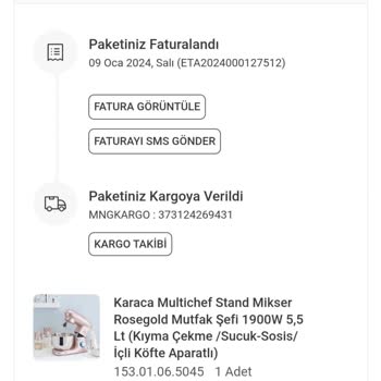 Karaca Züccaciye Karaca Siparişimle İlgili Hiçbir Şekilde Bilgi Alamıyorum