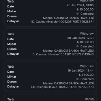 Casinom Ödeme Yapmayan Site İle İlgili Şikayet