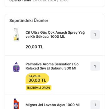 Migros Sanal Market Sipariş Mağduriyeti