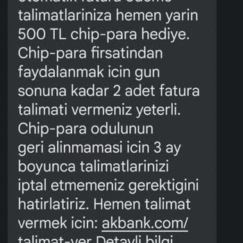 Akbank Fatura Talimatı Kampanyası