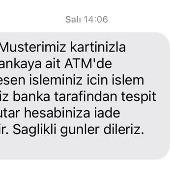 Ziraat Bankası Paramı Hesabıma İade Etmiyor