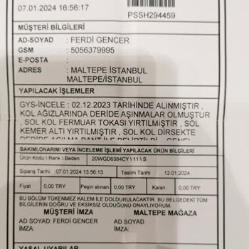 Derimod Kusurlu Ürününü Kabul Etmiyor Ve Değişim Yapmıyor.