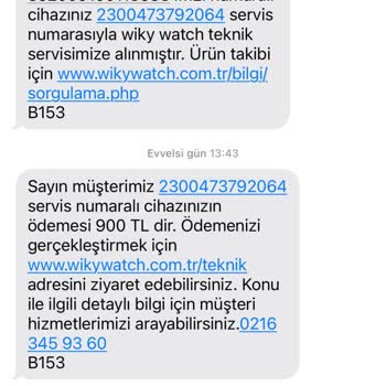 Wiky Watch Servis Onayı Olmadan 900 TL'lik Tamir Şoku!