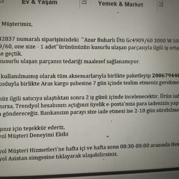 Trendyol Yalan Bilgi Paylaşıyor