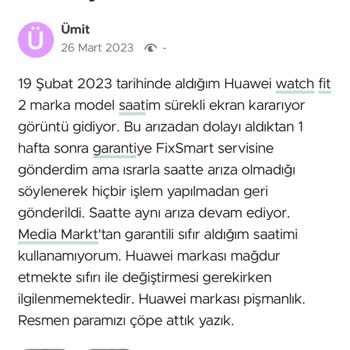 Huawei Fit 2 Ekran Kararması Ve Yüksek Onarım Ücreti Sorunu