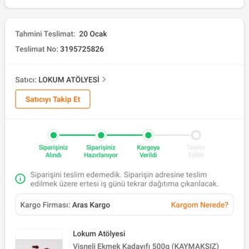 Aras Kargo Kuryesi Yine Evde Yok Diye Şubeye Gel Diyor