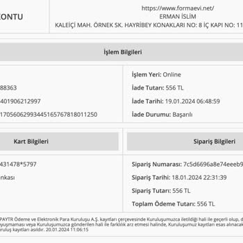 Pay TR İademi Gerçekleştirmedi