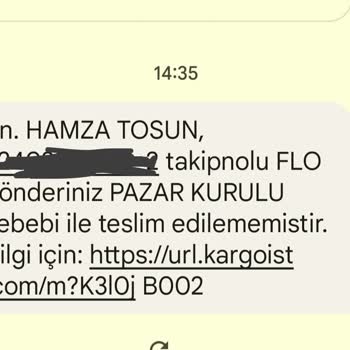 Kargoist Pazar Kurulu Olduğu İçin Kargom Teslim Edilmiyor. Kimseye Ulaşamıyorum