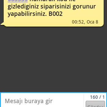 Trendyol'dan Benim Telefon Numaramla Sipariş Verilmiş.