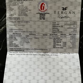 Tergan Deri Kusurlu Ürün İadesinin Yapılmaması