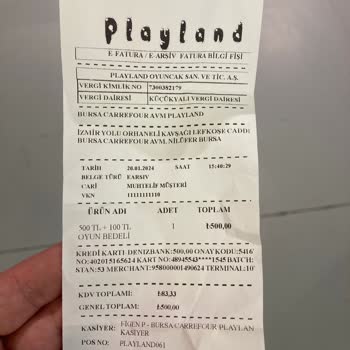 Bursa Carrefour AVM Playland Fahiş Fiyat Artışı