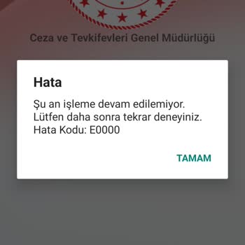 Adalet Bakanlığı E-Görüş Hatası