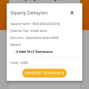 Saka Su Teslimatını Yapmıyor. 11.00 Da Gelmesi Gereken Siparişim 16.36