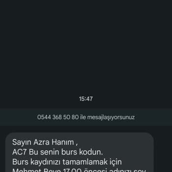Acıbadem Vakfı (Burs Başvurusu) Kişisel Bilgilerimin Korunması İçin Önlem Talebi