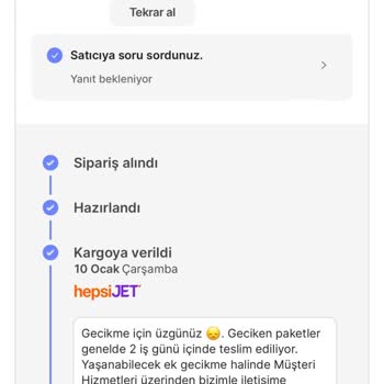Hepsiburada Ürün Teslim Edilmemesi Ve İptal Edilmesi