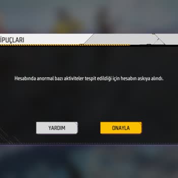 Garena Free Fire Free Fire Hesap Askıya Alındı