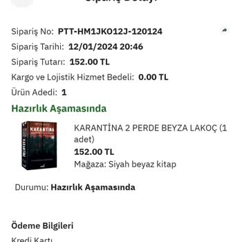 Epttavm Geciken Siparişim Hazırlık Aşamasında Hâlâ