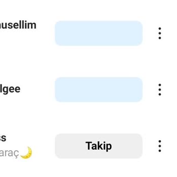 Instagram Kişiler Listesi Takip Butonu Silik